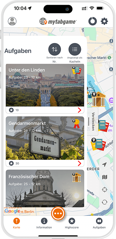 example task list mytabgame scavenger hunt berlin